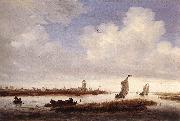RUYSDAEL, Salomon van View of Deventer Seen from the North-West af Norge oil painting reproduction